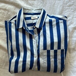 AYR The Deep End blue striped shirt